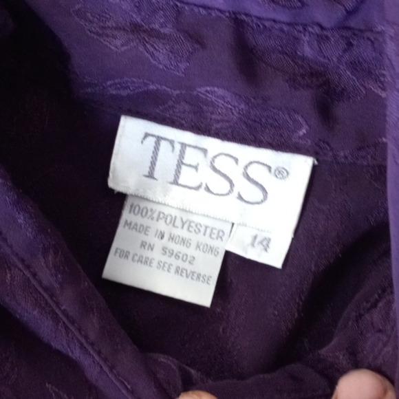 Vintage floral polyester button down - Picture 3 of 8